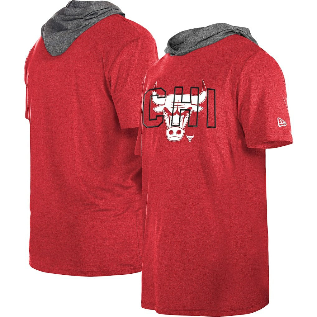 Chicago Bulls Active Hoodie T-Shirt Heather Red - NBA