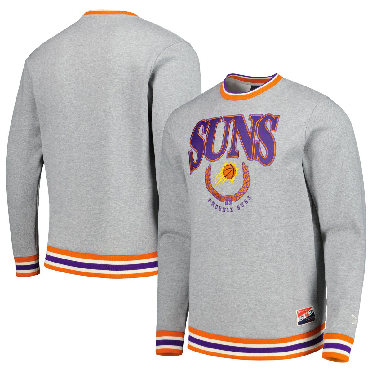 Phoenix Suns Unisex Vintage Throwback Crew Sweatshirt Heather Gray - NBA