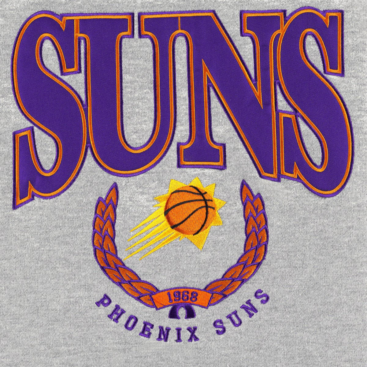 Phoenix Suns Unisex Vintage Throwback Crew Sweatshirt Heather Gray - NBA