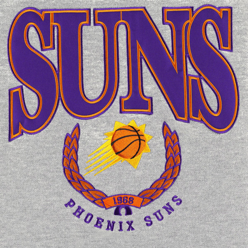 Phoenix Suns Unisex Vintage Throwback Crew Sweatshirt Heather Gray - NBA