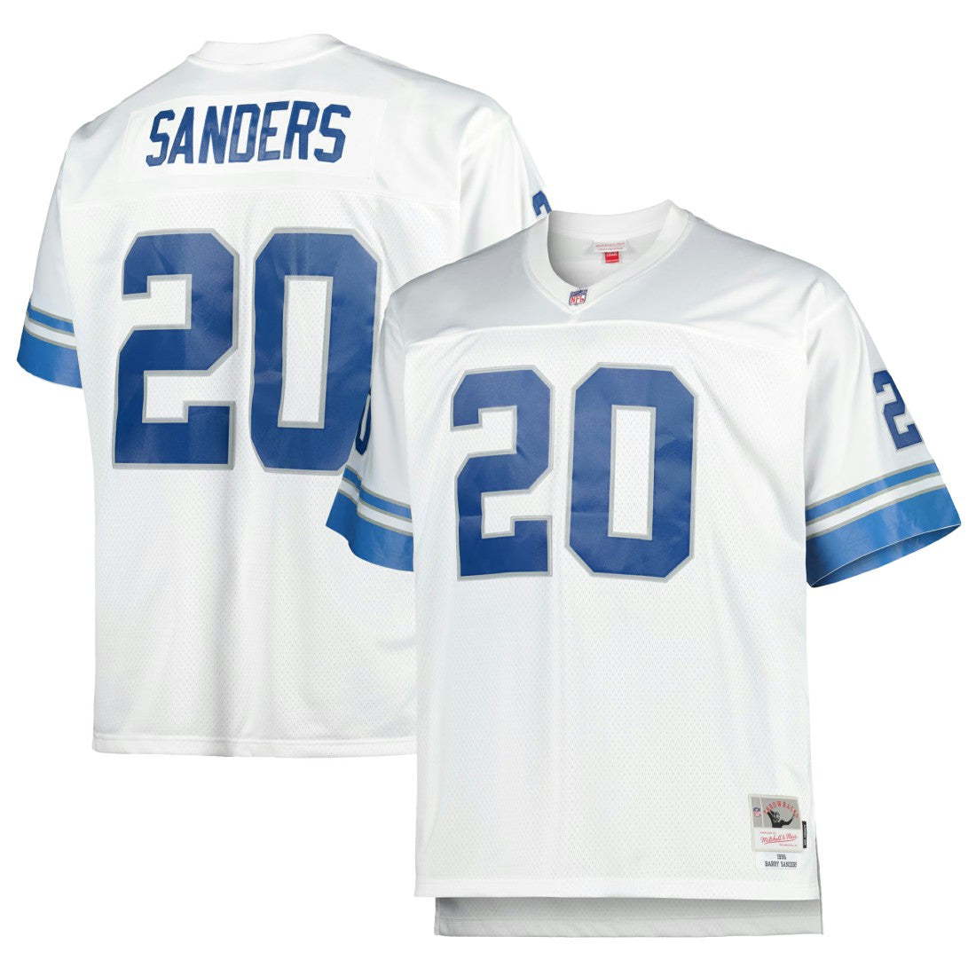 Barry Sanders Detroit Lions Big & Tall 1996 Retired Player Replica Jersey White | Mitchell & Ness