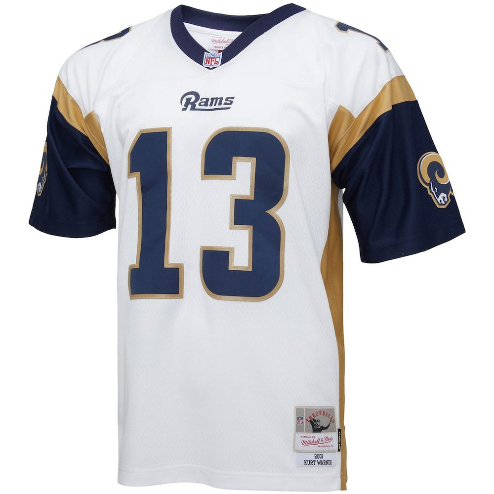 Kurt Warner Los Angeles Rams Big & Tall 2001 Retired Player Replica Jersey White | Mitchell & Ness