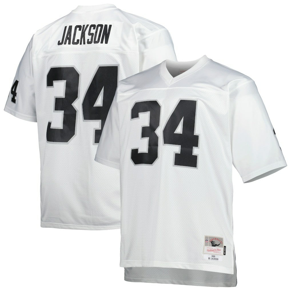 Bo Jackson Las Vegas Raiders Big & Tall 1988 Retired Player Replica Jersey White | Mitchell & Ness