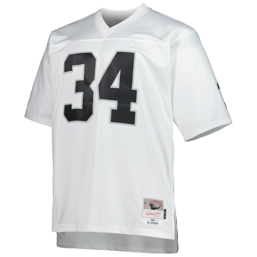 Bo Jackson Las Vegas Raiders Big & Tall 1988 Retired Player Replica Jersey White | Mitchell & Ness