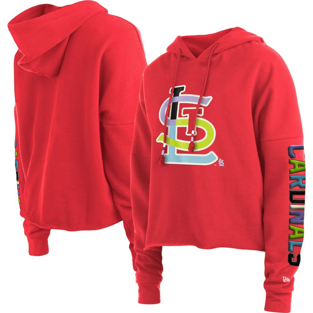 St. Louis Cardinals New Era Women's Fashion High Hip Pullover Hoodie - MLB