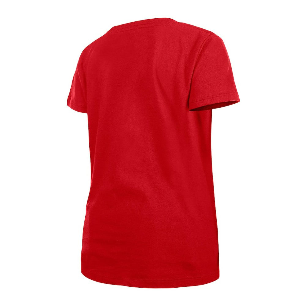 Washington Nationals New Era Girls Youth Flip Sequin Team V-Neck T-Shirt - MLB