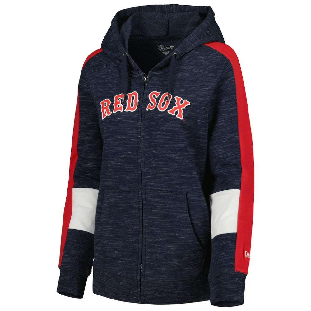 Boston Red Sox New Era Women's Colorblock Full-Zip Hoodie - MLB