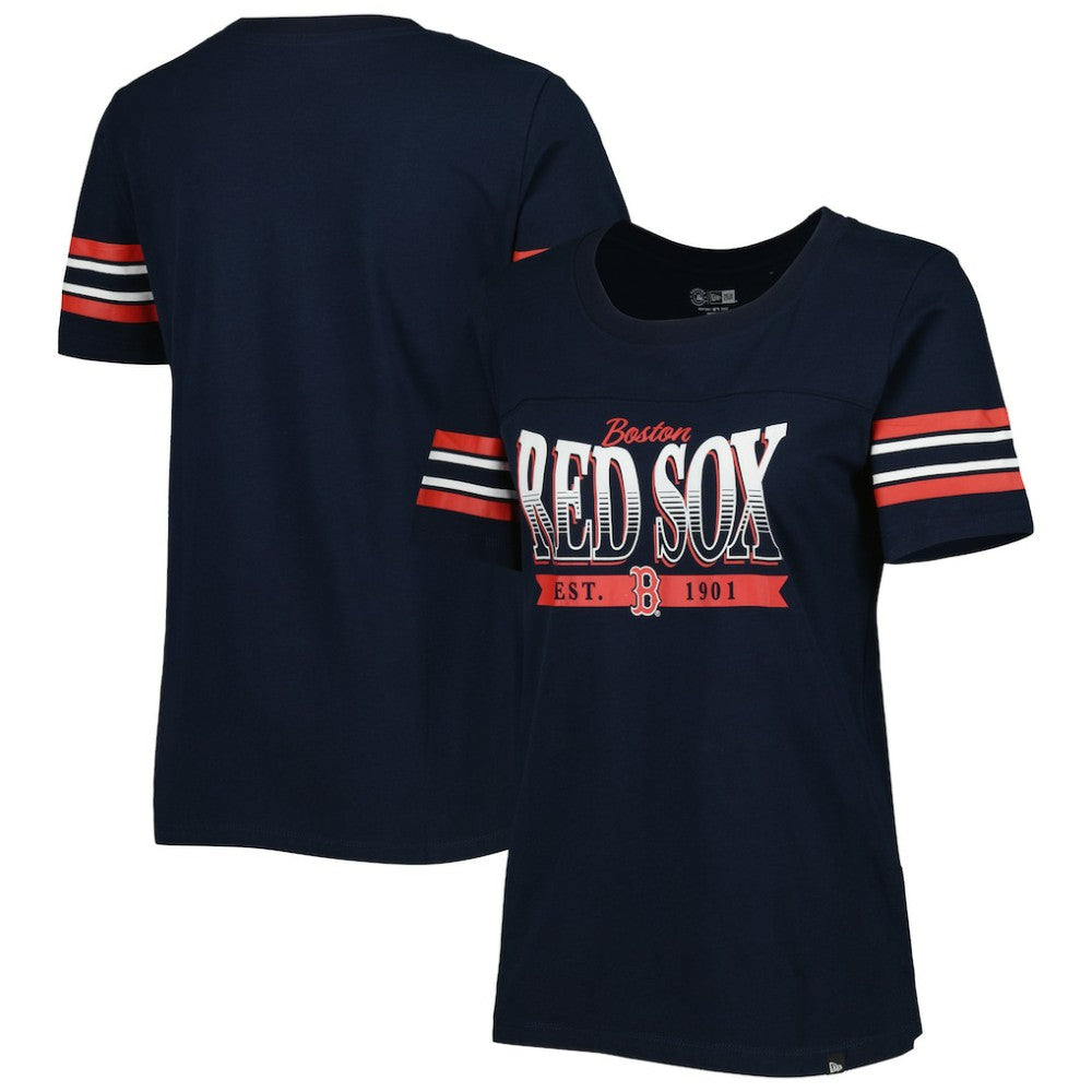 Boston Red Sox New Era Women's Team Stripe T-Shirt - MLB