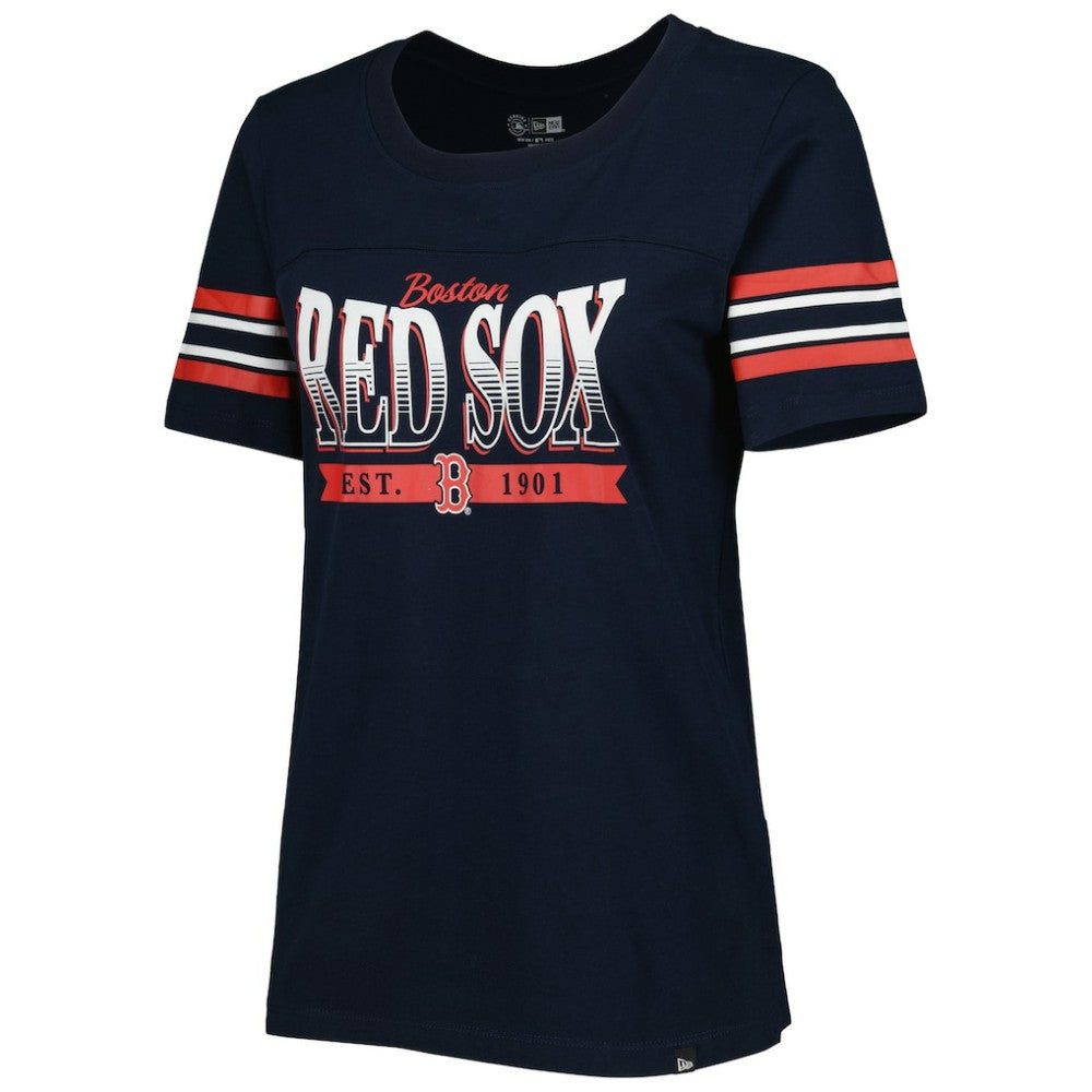 Boston Red Sox New Era Women's Team Stripe T-Shirt - MLB