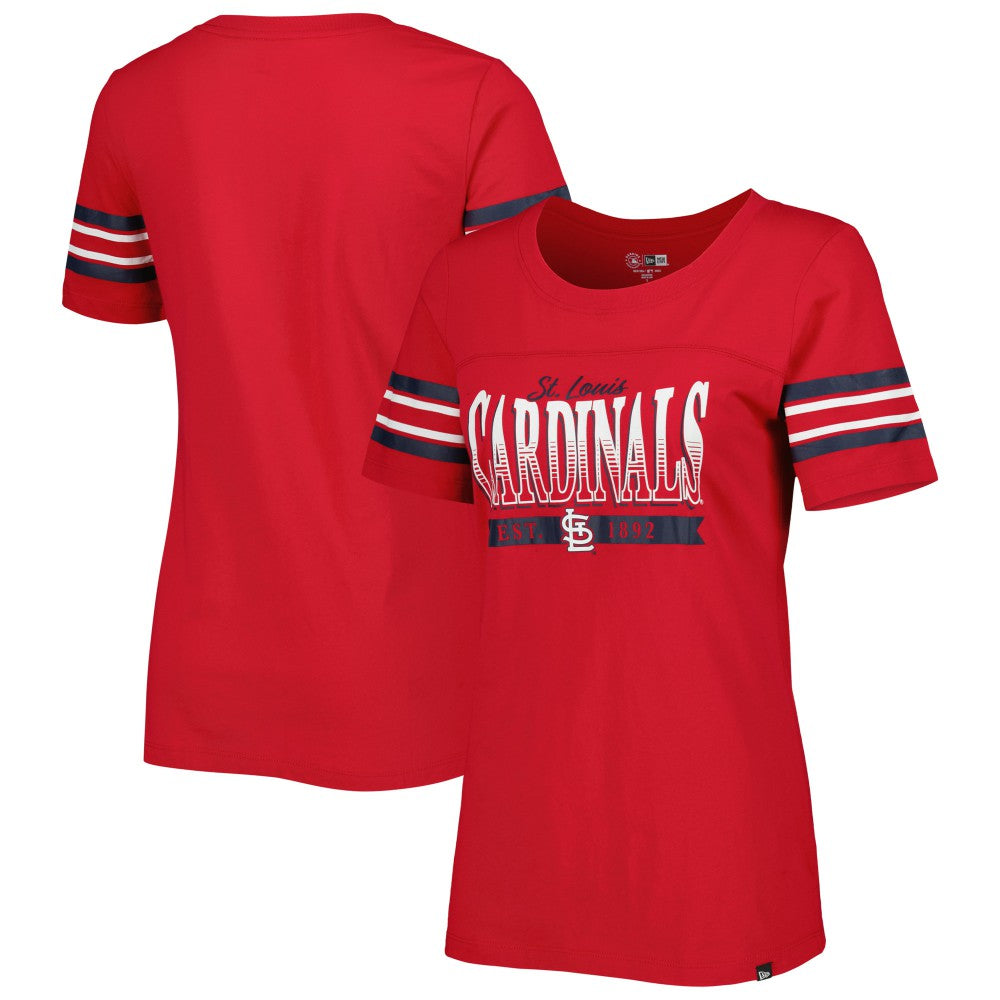 St. Louis Cardinals New Era Women's Team Stripe T-Shirt - MLB