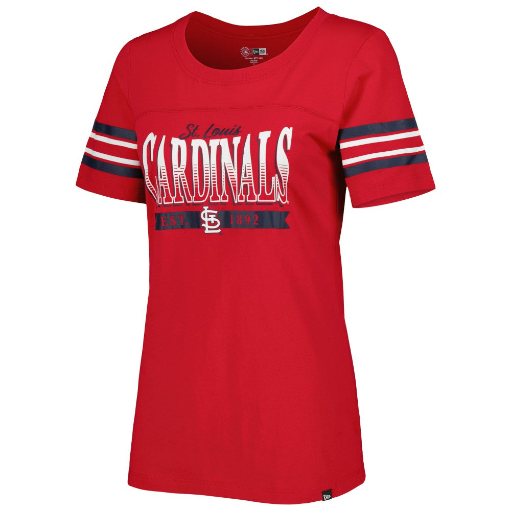 St. Louis Cardinals New Era Women's Team Stripe T-Shirt - MLB