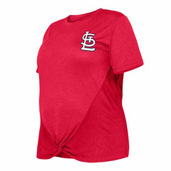 St. Louis Cardinals New Era Women's Plus Size Two-Hit Front Knot T-Shirt - MLB