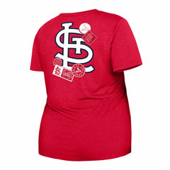 St. Louis Cardinals New Era Women's Plus Size Two-Hit Front Knot T-Shirt - MLB