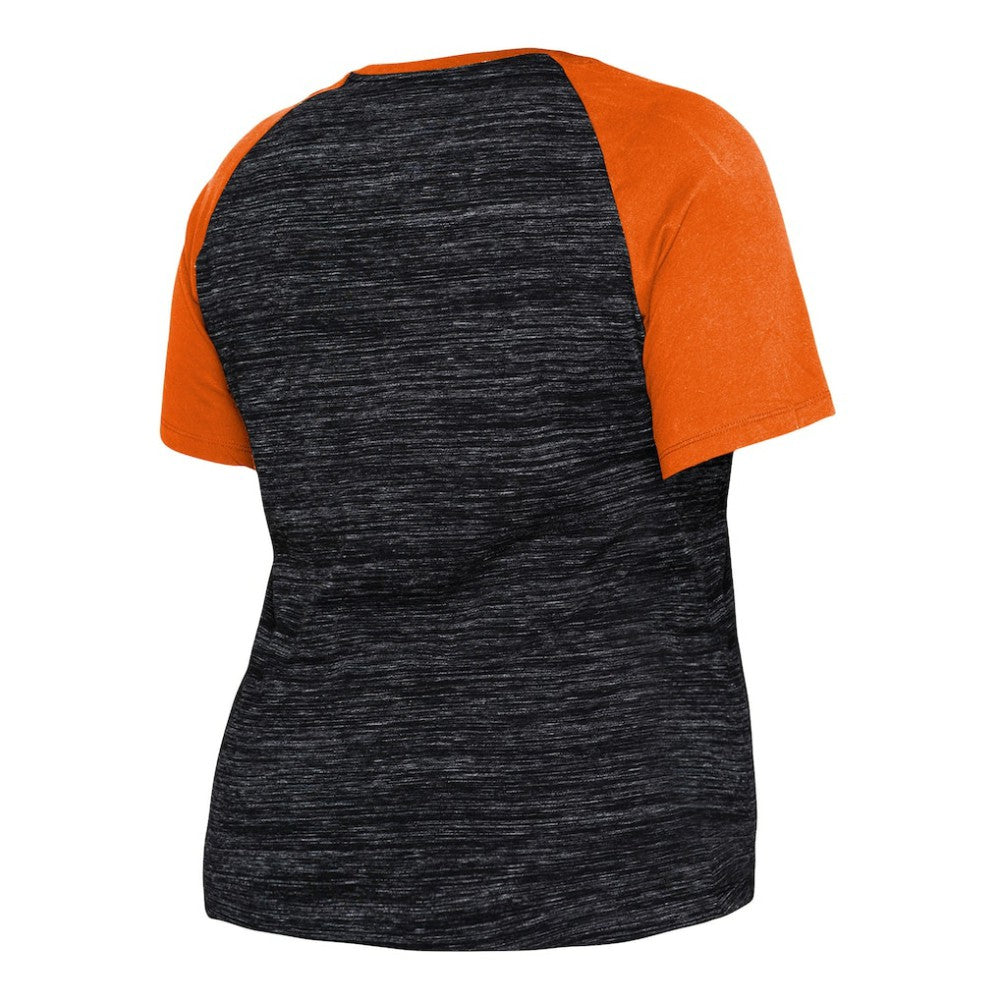 San Francisco Giants New Era Women's Plus Size Space Dye Raglan V-Neck T-Shirt - MLB