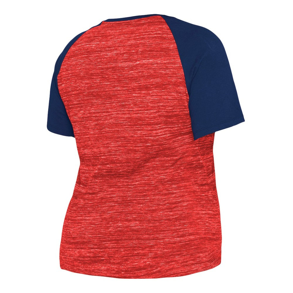 St. Louis Cardinals New Era Women's Plus Size Space Dye Raglan V-Neck T-Shirt - MLB