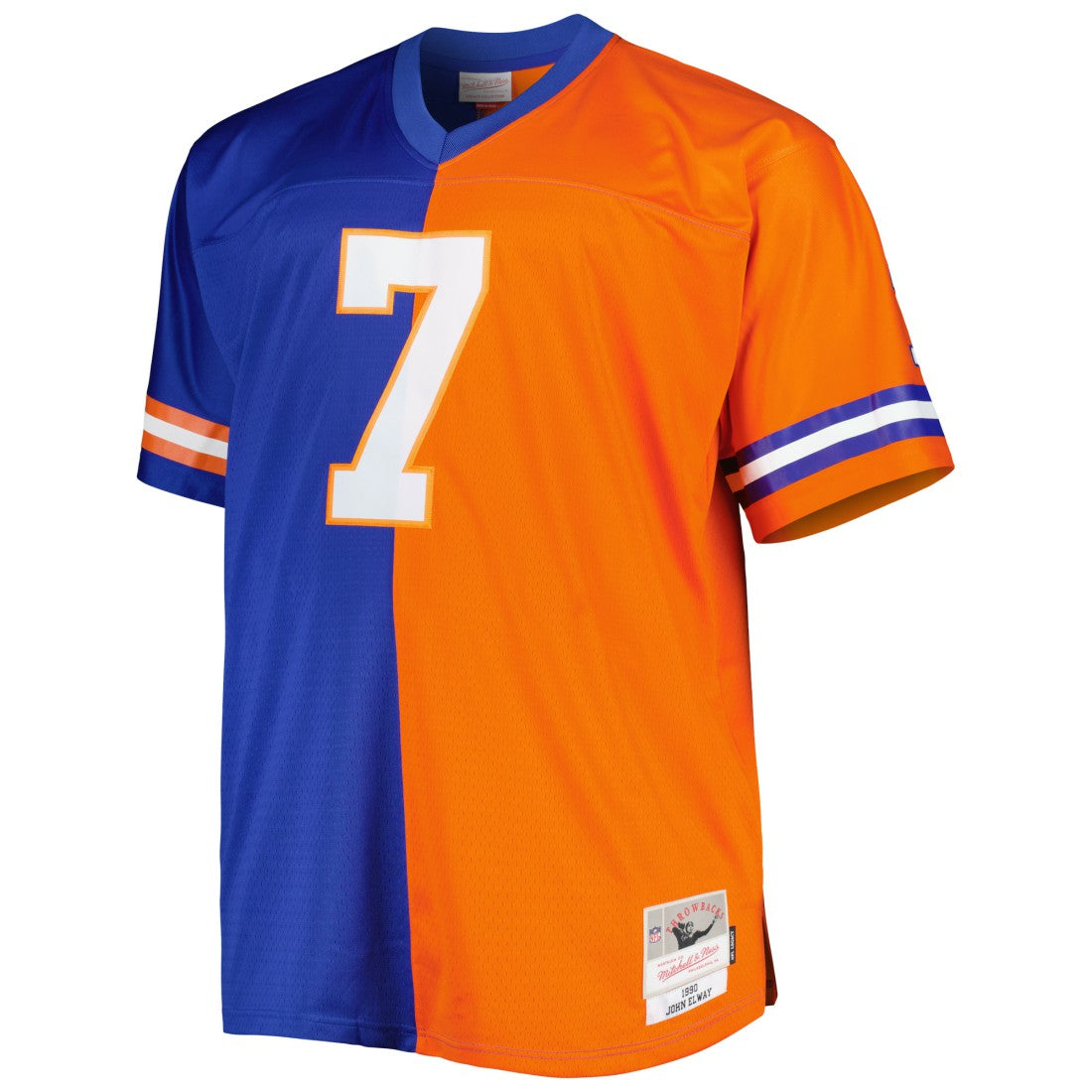 John Elway Denver Broncos Big & Tall Split Legacy Retired Player Replica Jersey Royal/Orange | Mitchell & Ness