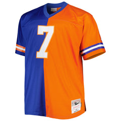 John Elway Denver Broncos Big & Tall Split Legacy Retired Player Replica Jersey Royal/Orange | Mitchell & Ness