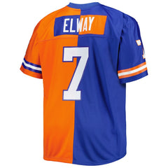 John Elway Denver Broncos Big & Tall Split Legacy Retired Player Replica Jersey Royal/Orange | Mitchell & Ness