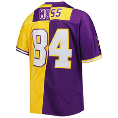 Randy Moss Minnesota Vikings Big & Tall Split Legacy Retired Player Replica Jersey Purple/Gold | Mitchell & Ness
