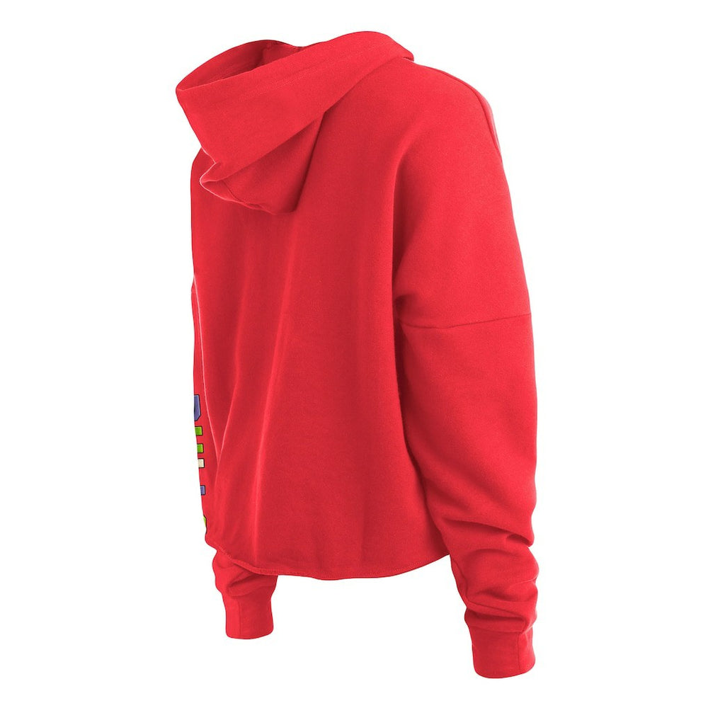 Chicago Bulls Women's Color Pack Cropped Top Pullover Hoodie Red - NBA