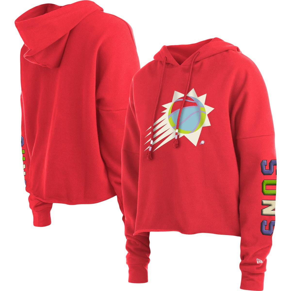 Phoenix Suns Women's Color Pack Cropped Top Pullover Hoodie Red - NBA