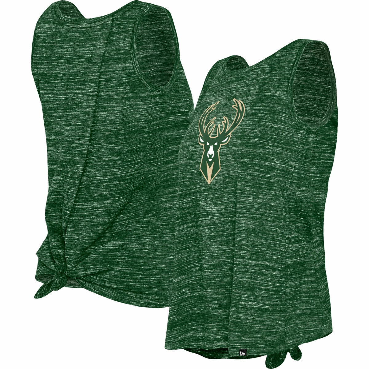 Milwaukee Bucks Women's Space Dye Active Tank Top Hunter Green - NBA
