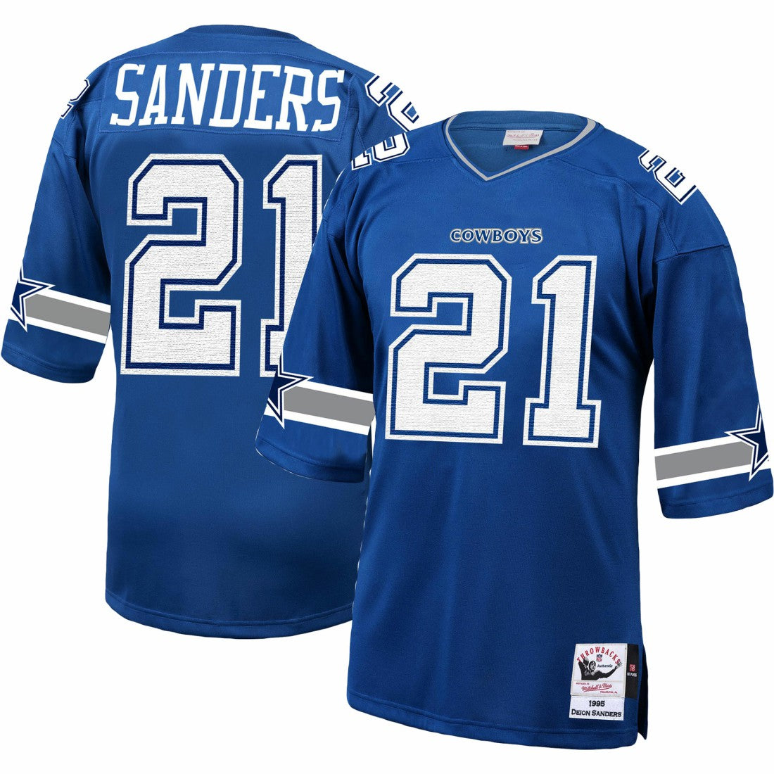 Deion Sanders Dallas Cowboys 1996 Authentic Throwback Retired Player Jersey Royal | Mitchell & Ness