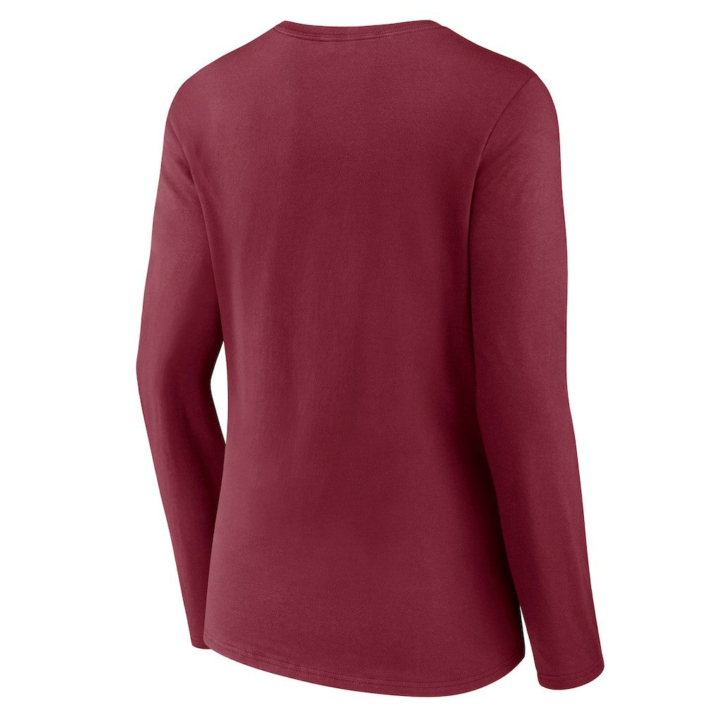 Washington Commanders Women's Hometown Sweep Long Sleeve V-Neck T-Shirt Burgundy | Fanatics