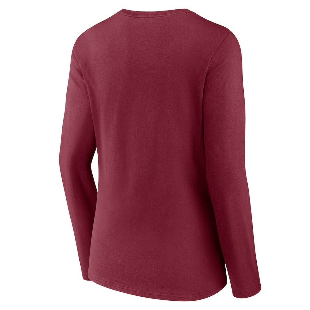 Washington Commanders Women's Hometown Sweep Long Sleeve V-Neck T-Shirt Burgundy | Fanatics