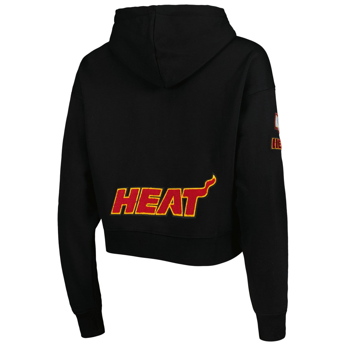 Miami Heat Pro Standard Women's Classic Fleece Cropped Pullover Hoodie Black - NBA