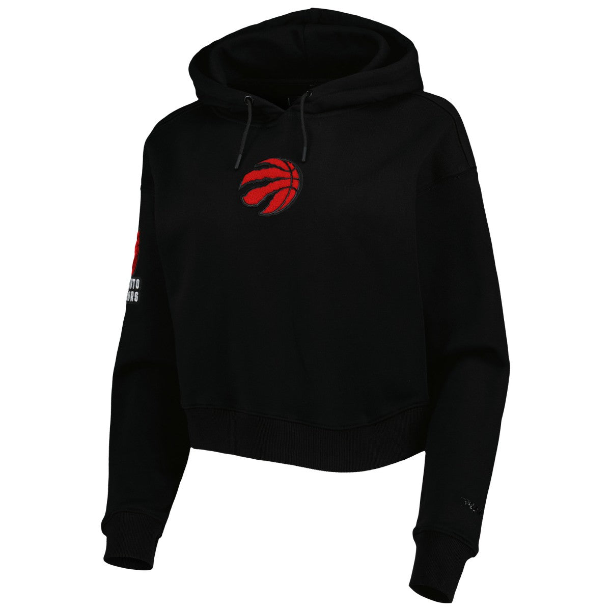 Toronto Raptors Pro Standard Women's Classic Fleece Cropped Pullover Hoodie Black - NBA