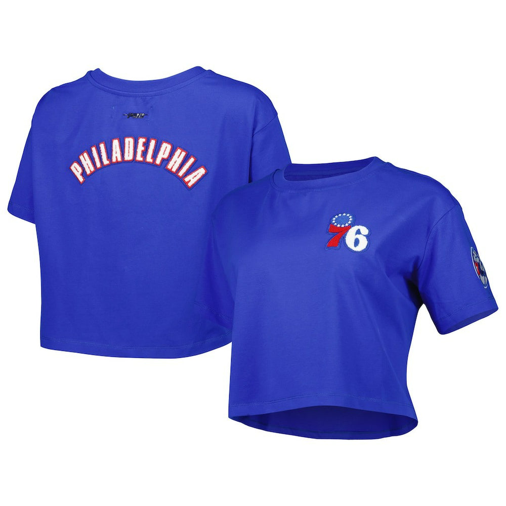 Philadelphia 76ers Pro Standard Women's Classics Boxy T-Shirt Royal - NBA