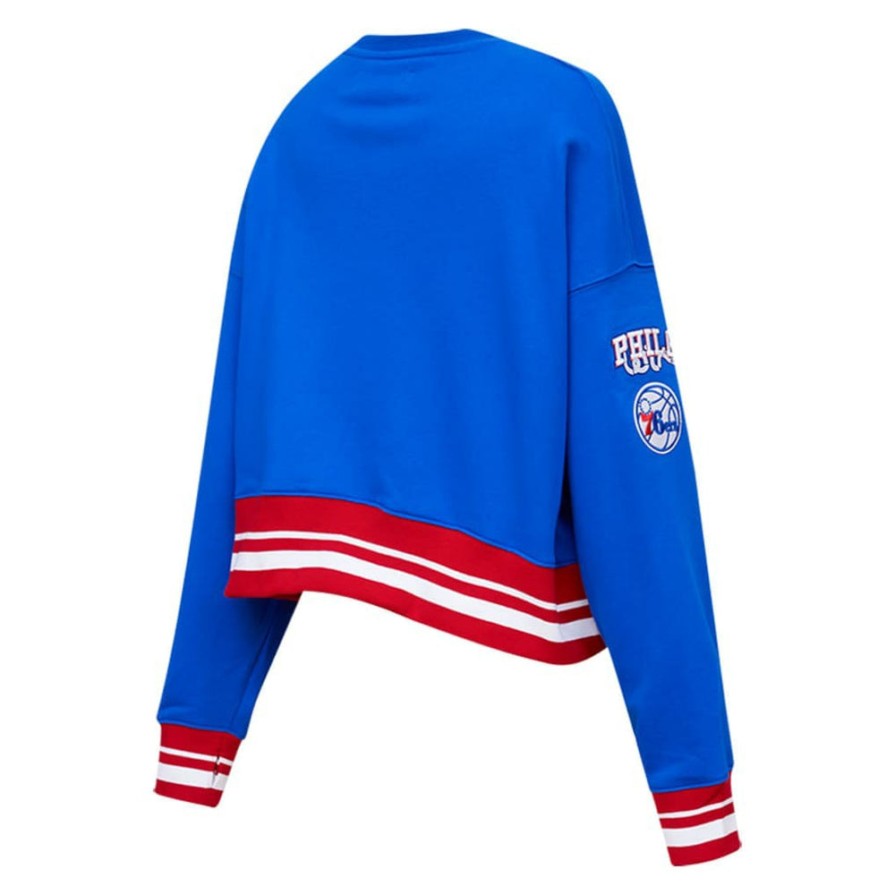Philadelphia 76ers Pro Standard Women's Mash Up Pullover Sweatshirt Royal - NBA
