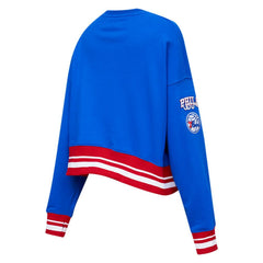 Philadelphia 76ers Pro Standard Women's Mash Up Pullover Sweatshirt Royal - NBA