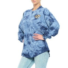 Nashville Predators Fanatics Women's Crystal-Dye Long Sleeve T-Shirt - Navy - NHL