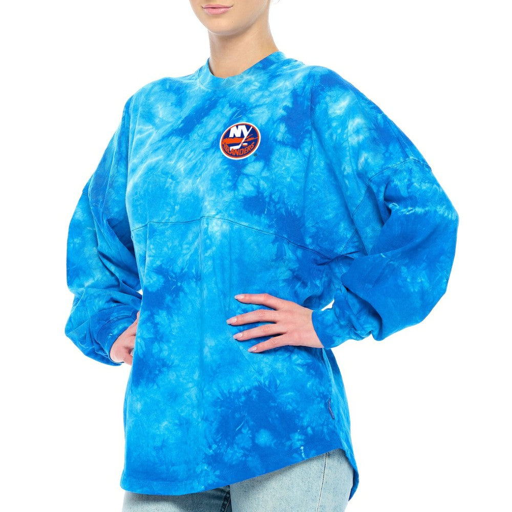 New York Islanders Fanatics Women's Crystal-Dye Long Sleeve T-Shirt - Royal - NHL