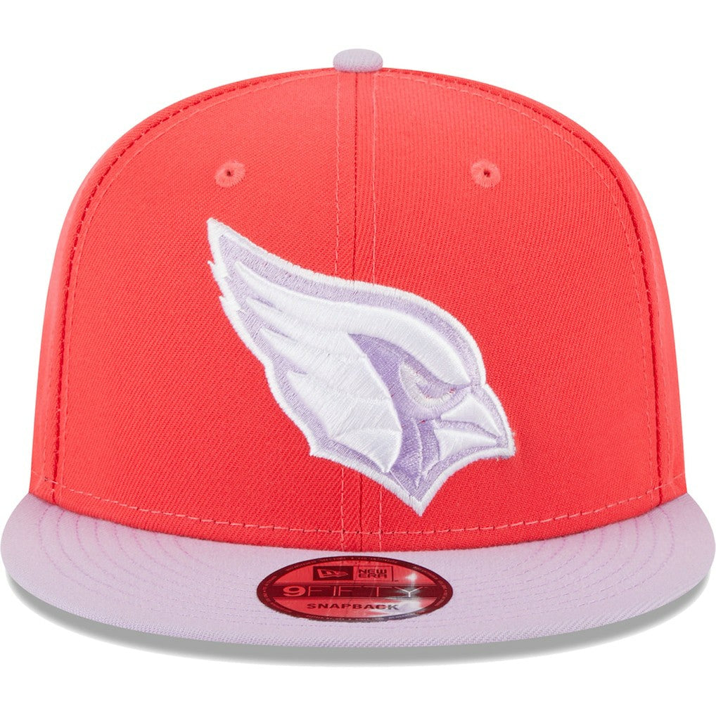 Arizona Cardinals New Era Two-Tone Color Pack 9FIFTY Snapback Hat Red/Lavender | NFL