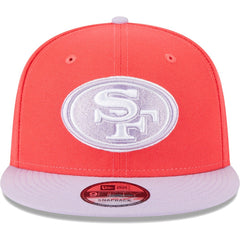 San Francisco 49ers New Era Two-Tone Color Pack 9FIFTY Snapback Hat Red/Lavender | NFL