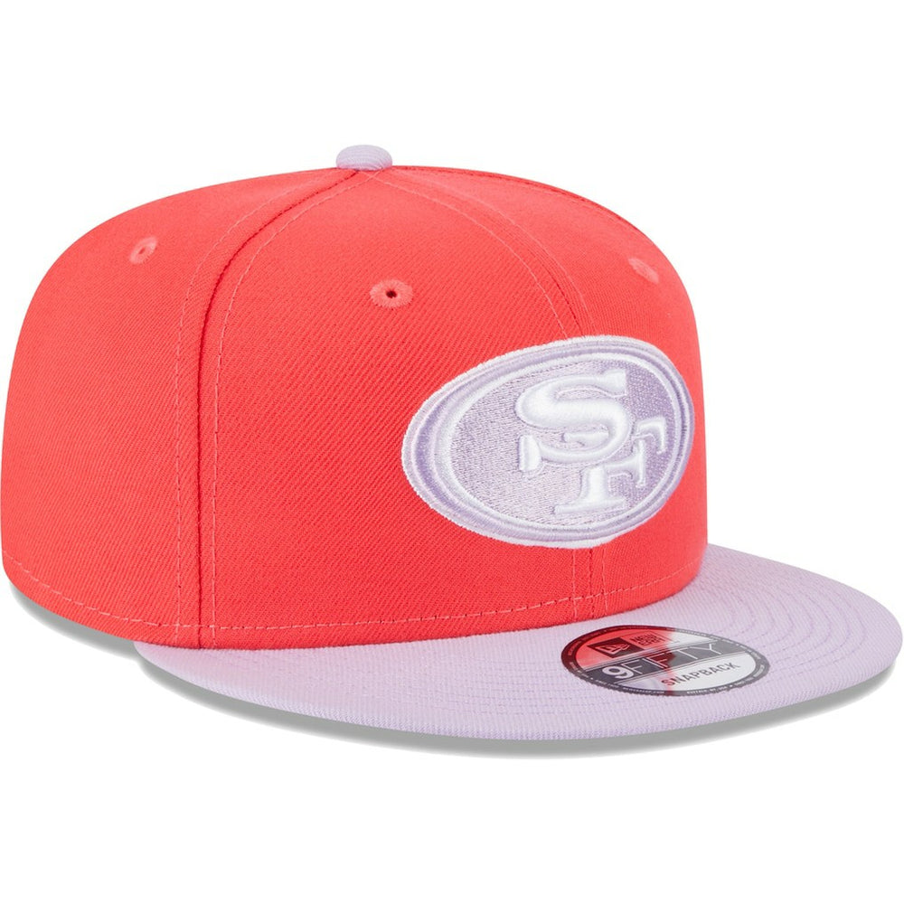 San Francisco 49ers New Era Two-Tone Color Pack 9FIFTY Snapback Hat Red/Lavender | NFL