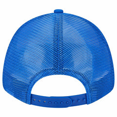 Los Angeles Rams New Era Team Stripe Trucker 9FORTY Snapback Hat Cream/Royal | NFL