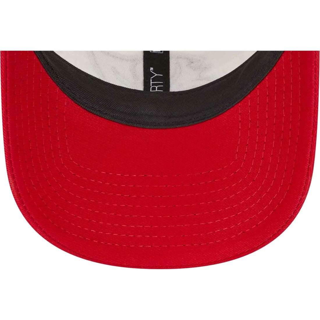 Tampa Bay Buccaneers New Era Team Stripe Trucker 9FORTY Snapback Hat Cream/Red | NFL