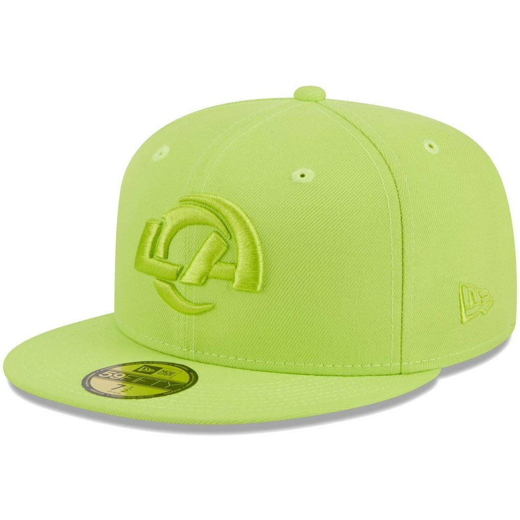 Los Angeles Rams New Era Color Pack Brights 59FIFTY Fitted Hat Neon Green | NFL