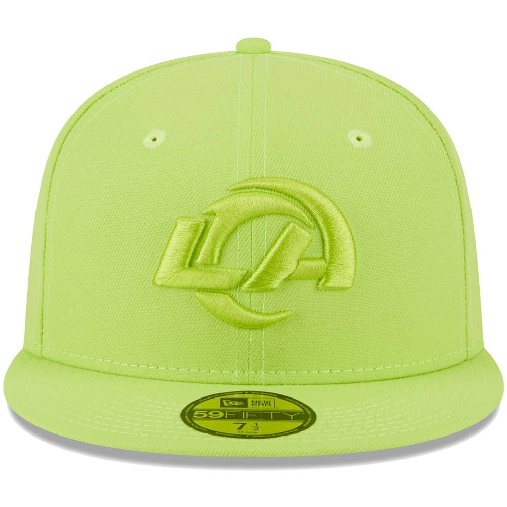 Los Angeles Rams New Era Color Pack Brights 59FIFTY Fitted Hat Neon Green | NFL