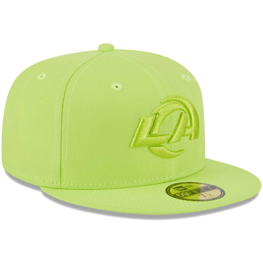 Los Angeles Rams New Era Color Pack Brights 59FIFTY Fitted Hat Neon Green | NFL