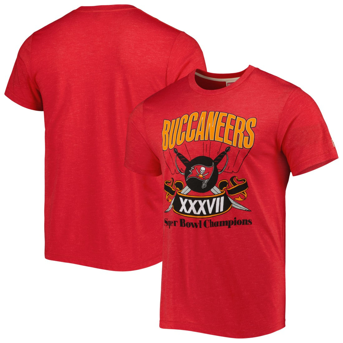 Tampa Bay Buccaneers Homage Super Bowl Classics Tri-Blend T-Shirt Red | NFL