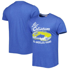 Los Angeles Rams Homage Stadium Tri-Blend T-Shirt Royal | NFL