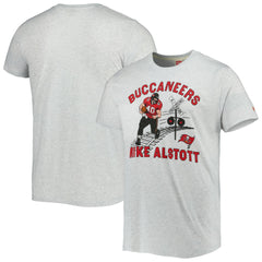 Mike Alstott Tampa Bay Buccaneers Homage Unisex Caricature Retired Player Tri-Blend T-Shirt Ash | NFL
