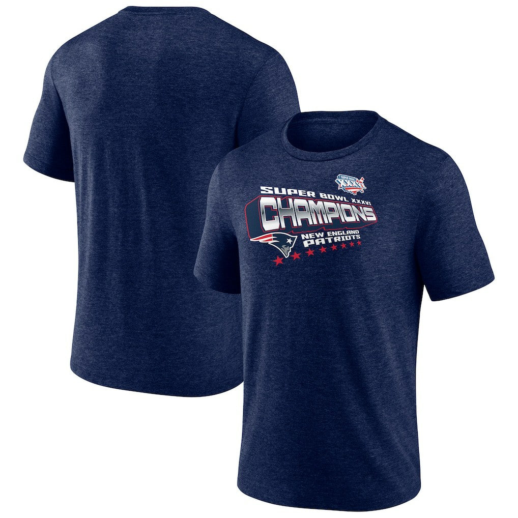 New England Patriots Hometown Old-Fashioned Super Bowl XXXVI Champions Tri-Blend T-Shirt Navy | NFL