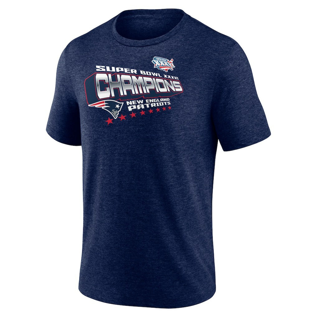 New England Patriots Hometown Old-Fashioned Super Bowl XXXVI Champions Tri-Blend T-Shirt Navy | NFL
