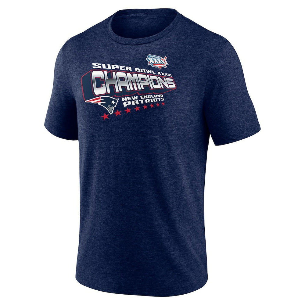 New England Patriots Hometown Old-Fashioned Super Bowl XXXVI Champions Tri-Blend T-Shirt Navy | NFL